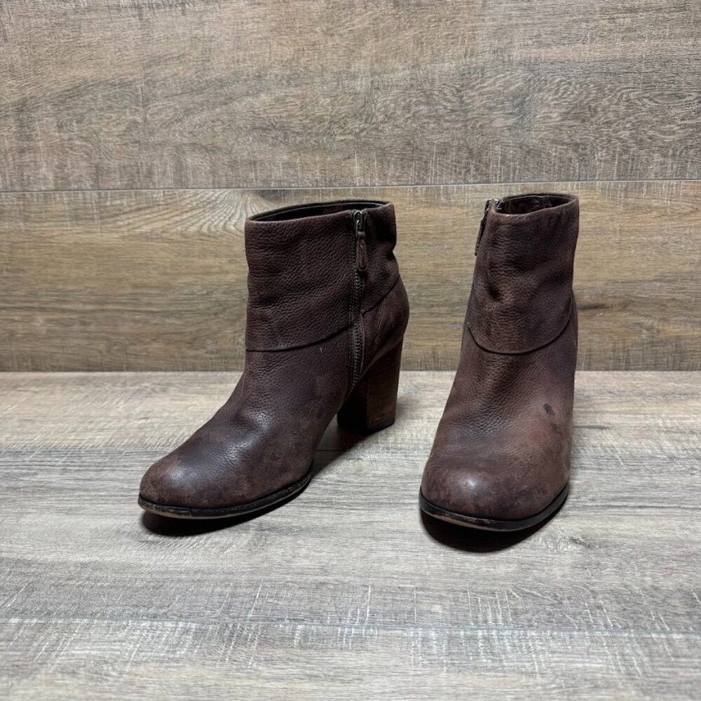 Cole Haan Cassidy Brown Leather Ankle Bootie Women's Size 9.5